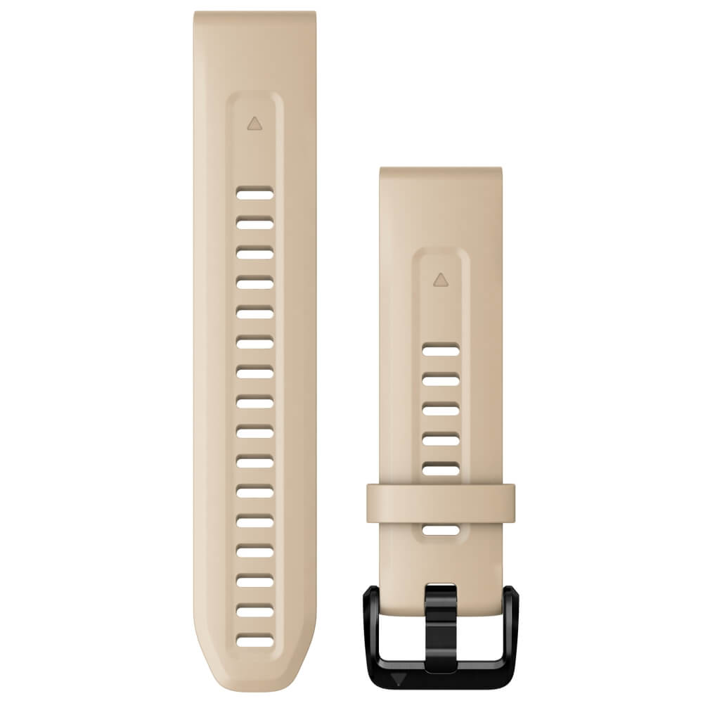 Garmin Quickfit Silikon Armband 20mm Creme / Schiefergrau fenix 6S/7S bei CardioZone günstig online kaufen