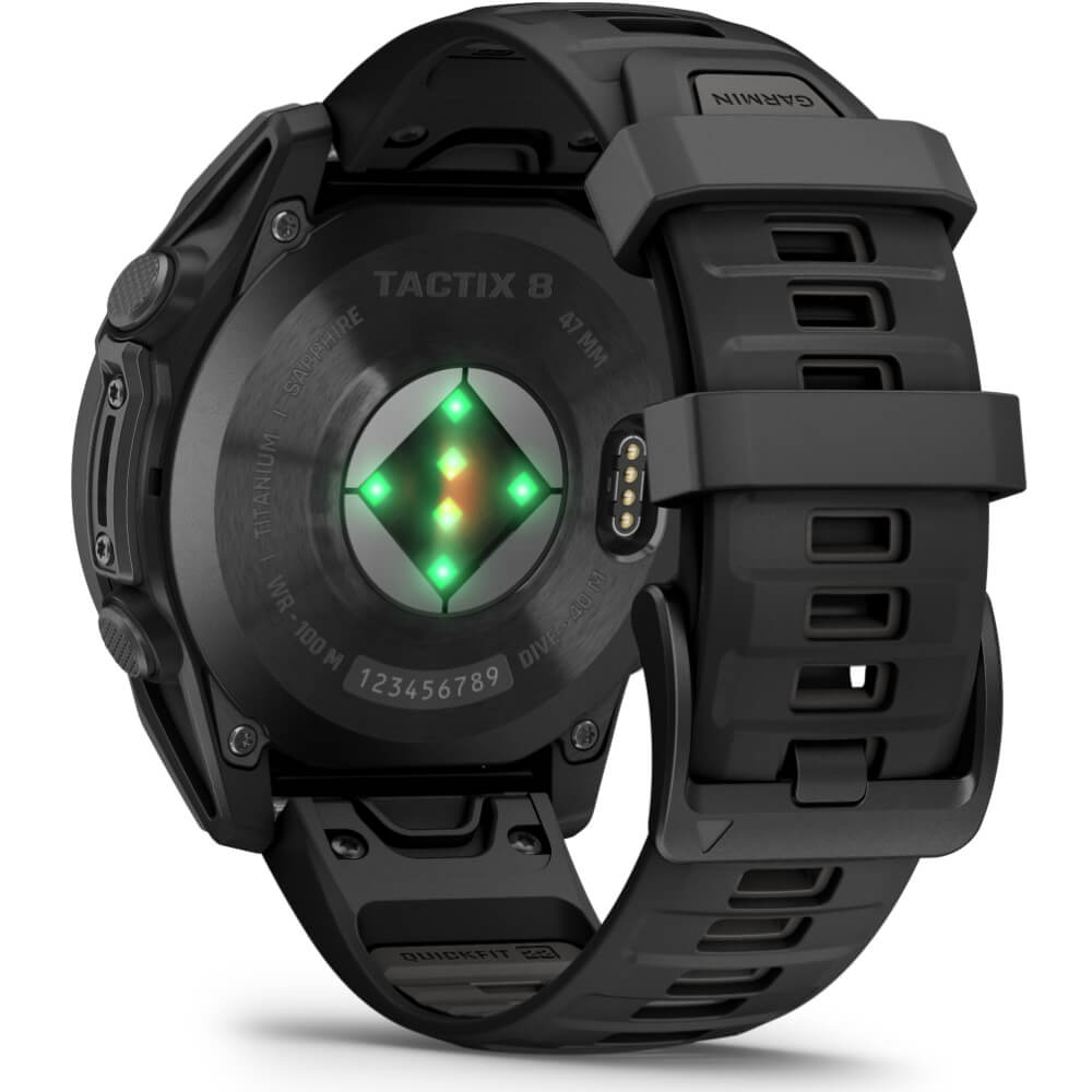 Garmin tactix 8 47 mm AMOLED Sapphire Schwarz Titan DLC Silikon-Armband 22mm bei CardioZone günstig online kaufen