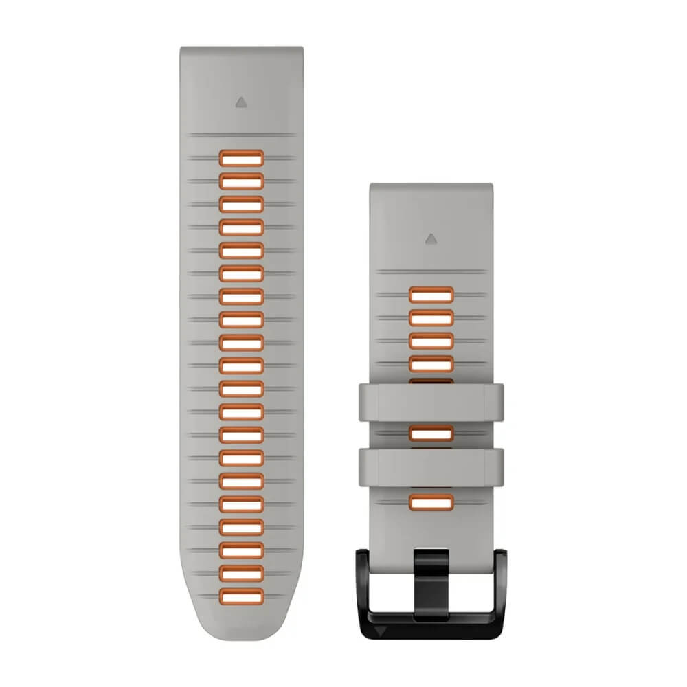 Garmin Quickfit Silikon Armband 26mm Nebelgrau/Glutorange bei CardioZone günstig online kaufen