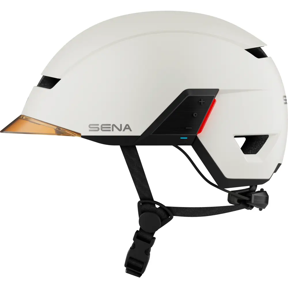 Sena U1 E-Bike Smart Helm Matt-Weiss mit Mesh 3.0 Intercom u. Bluetooth Konnektivität