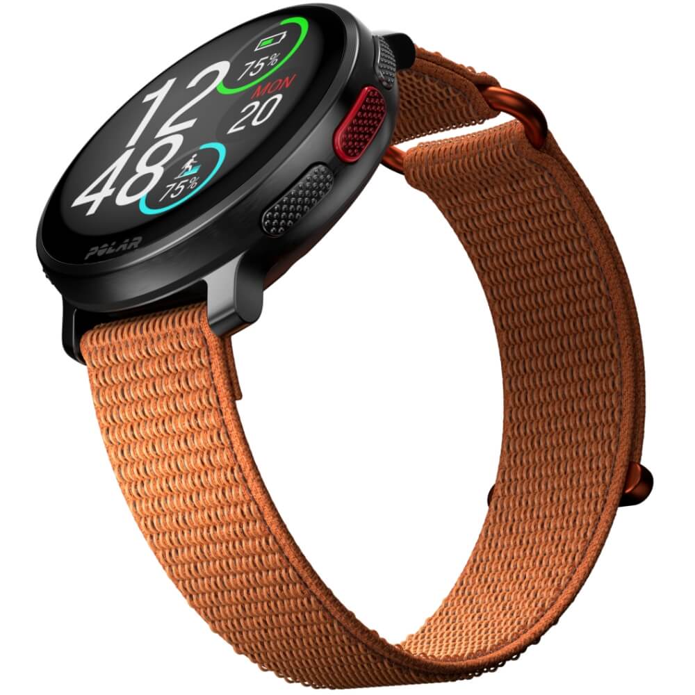 POLAR 22mm Nylon Armband Orange M/L Klettverschluss bei CardioZone günstig online kaufen