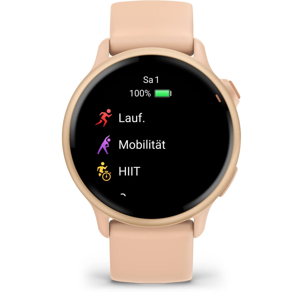 Garmin vivoactive 6 Pink Dawn Metallic Schnellwechsel-Silikon-Armband 20mm bei CardioZone günstig online kaufen