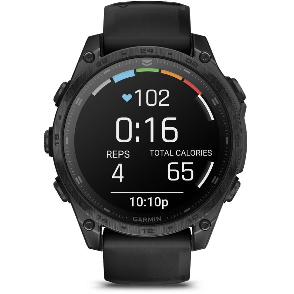 Garmin tactix 8 47 mm AMOLED Sapphire Schwarz Titan DLC Silikon-Armband 22mm bei CardioZone günstig online kaufen