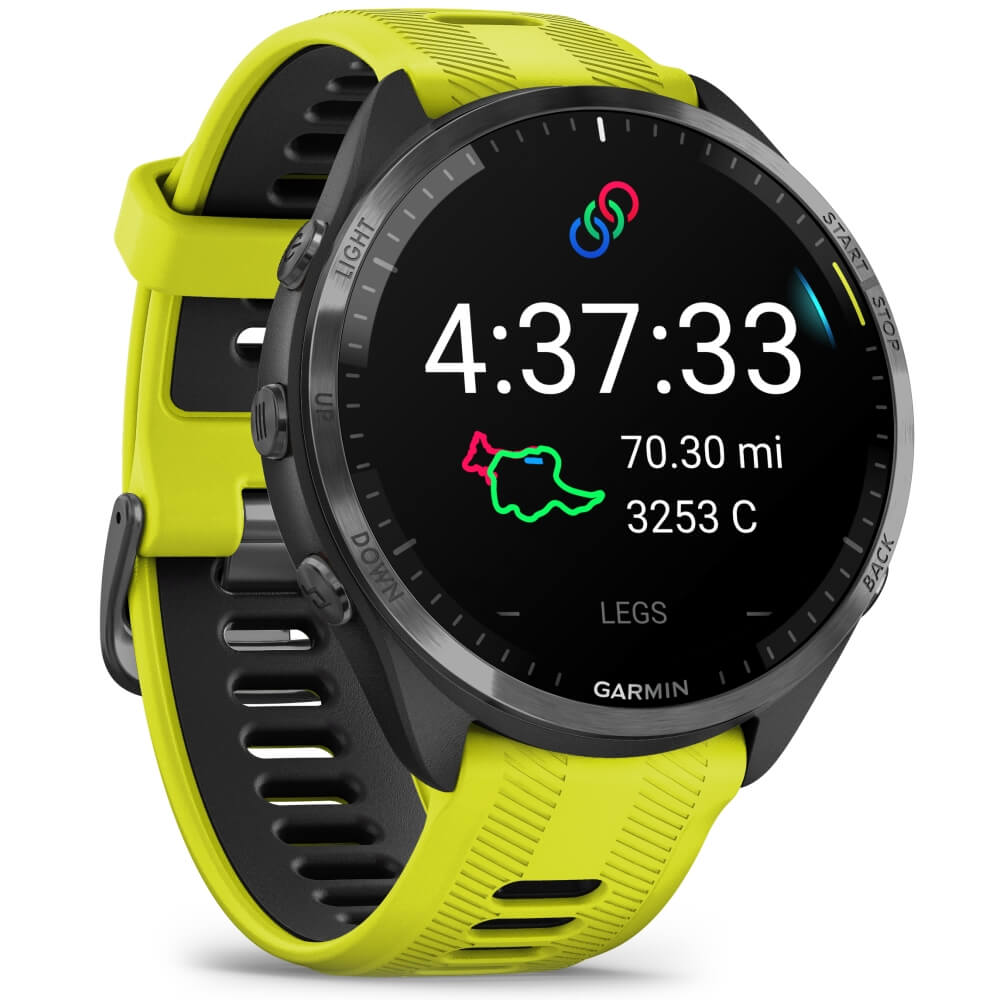 Garmin Forerunner 965 Schwarz/Carbongrau DLC Titan - Gelb bei CardioZone günstig online kaufen