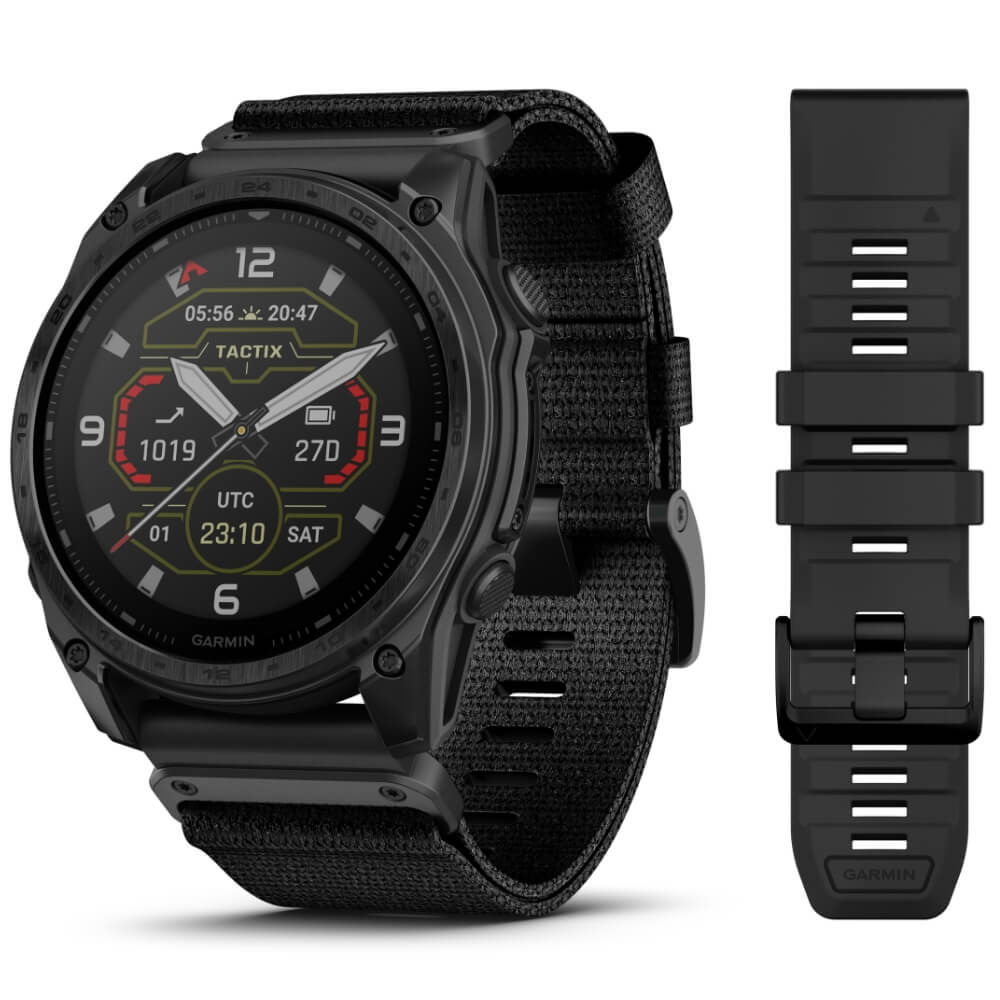 Garmin tactix 8 51 mm Solar Sapphire Schwarz Titan DLC Nylon-Armband 26mm bei CardioZone günstig online kaufen