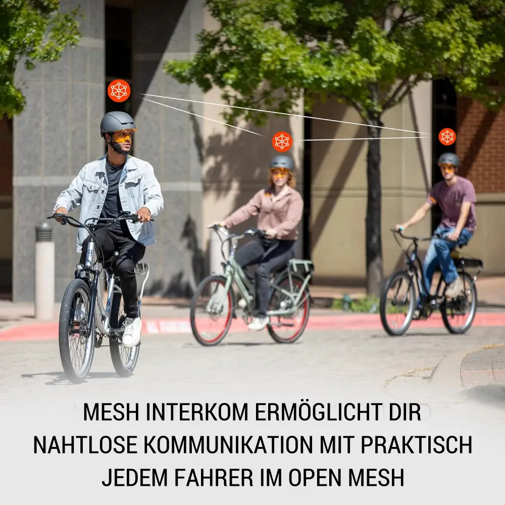 Sena U1 E-Bike Smart Helm Matt-Weiss mit Mesh 3.0 Intercom u. Bluetooth Konnektivität