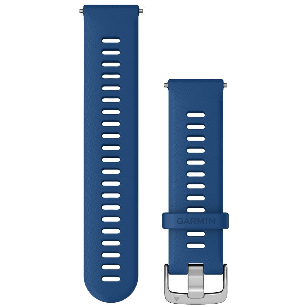 Garmin Forerunner 255 Schnell Wechsel 22mm Silikon Armband Meerblau Verschluss Silber bei CardioZone günstig online kaufen
