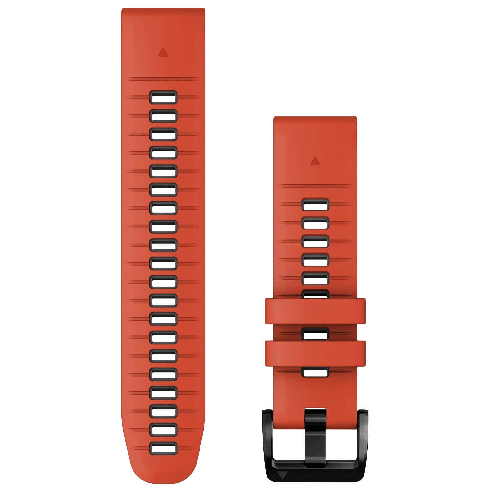 Garmin Quickfit Silikon Armband 22mm Flammenrot/Graphit bei CardioZone günstig online kaufen