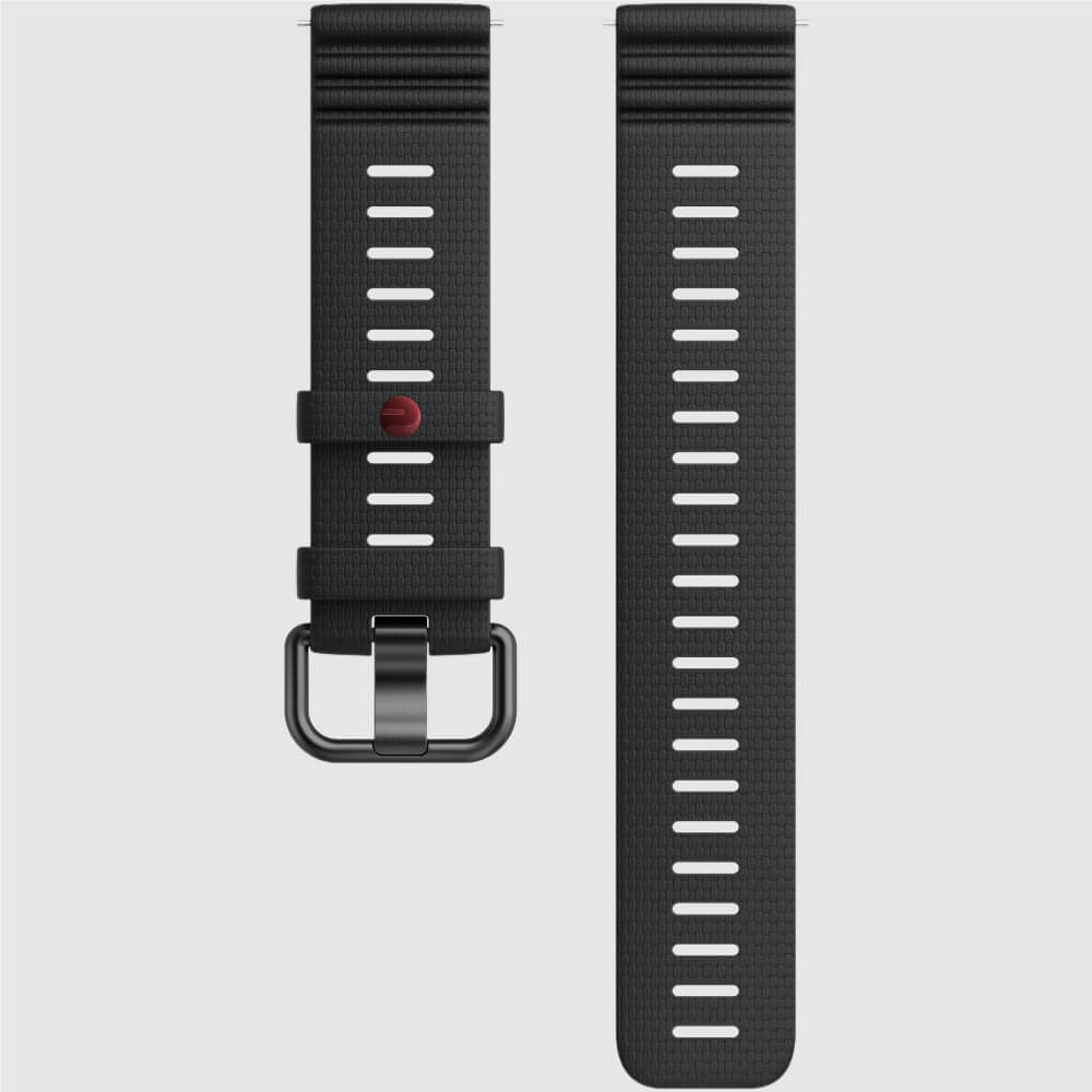 POLAR Armband 22mm Silikon Schwarz/Schwarz S-L bei CardioZone günstig online kaufen