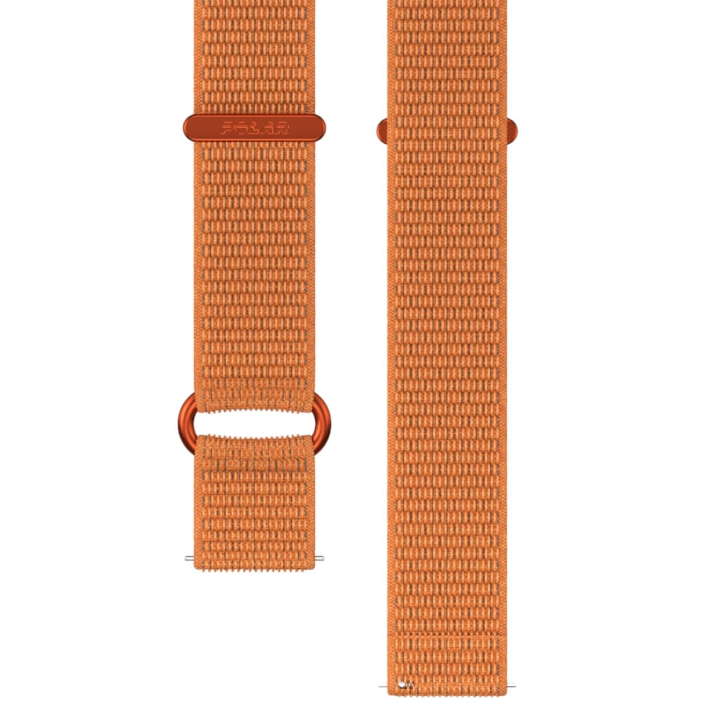 POLAR-Nylon-Armband-22mm-Orange-Hook-Loop-ML-910113028-ean725882067049-bei-Cardiozone-01 POLAR 22mm Nylon Armband Orange M/L Klettverschluss bei CardioZone günstig online kaufen