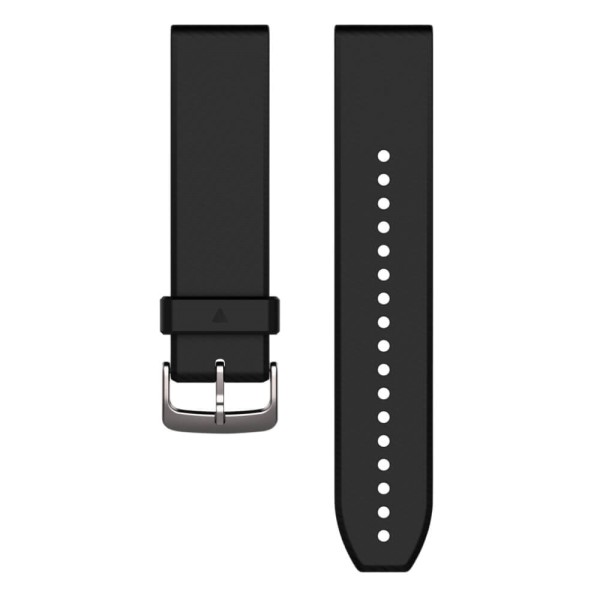 Garmin Quickfit / CardioZone kaufen online Silikon Sportgeräte | Schwarz Armband Silber 22mm